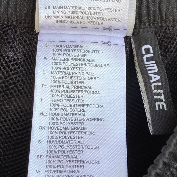 Adidas Climalite  Men Track Pant Sz XL 3 Stripe Black White Ankle Zip Mesh Lined - Picture 12 of 16